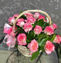 Цветочная композиция из Розы в корзине #REPLACE_PRED# Пригородном Воронежская область